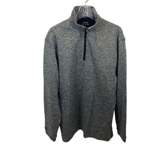 Haggar Men's Classic-Fit Fleece Quarter-Zip Pullover Sweater Size Large - Picture 4 of 9